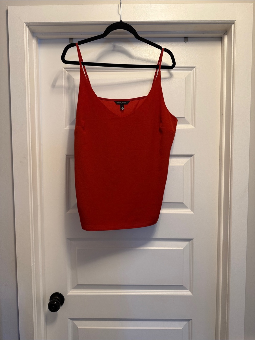 Banana Republic  Red V-Neck Spaghetti Strap Tank Top